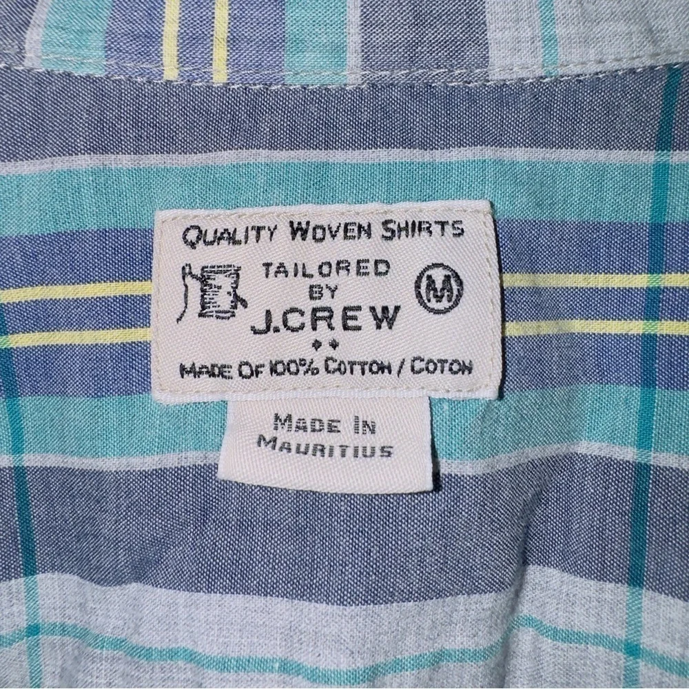 Men's J. Crew Long Sleeve Plaid Button Up Casual Fit Cotton Shirt size medium